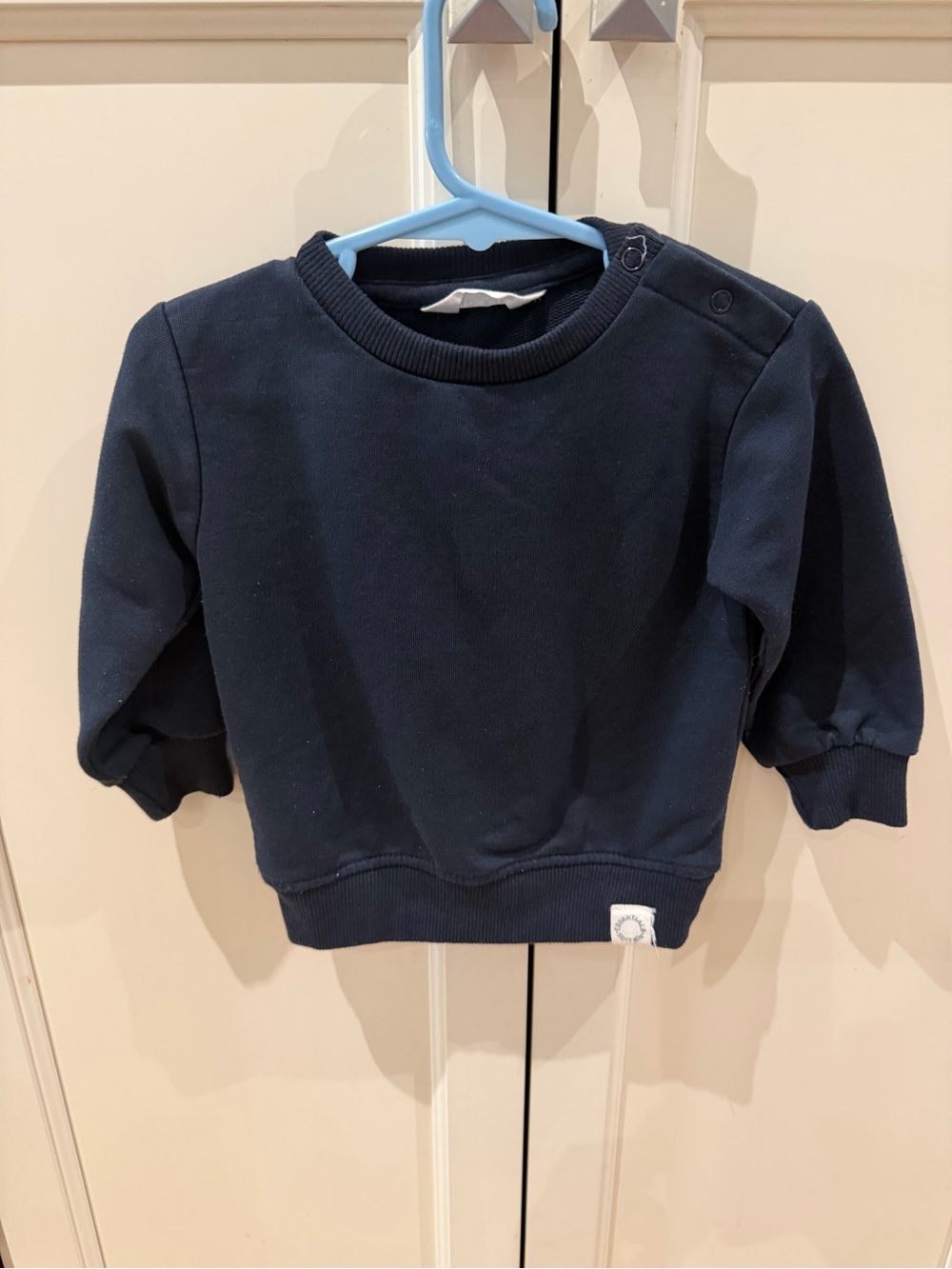 Mo Kids 9-12m Navy Crewneck Sweatshirt